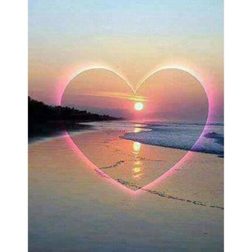 Sea Love beach I miss u 5d diy diamond painting Cross Stitch kits Crafts square/Round Diamond Embroidery mosaic decor gift L101