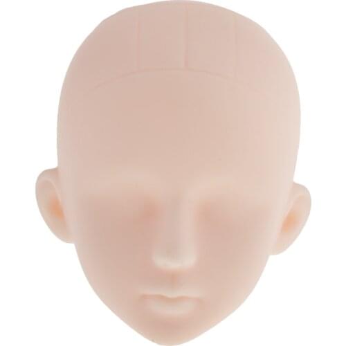 Handmade 1/6 Girl Doll Head Sculpt without Eyes Kids Practice Parts Supplies
