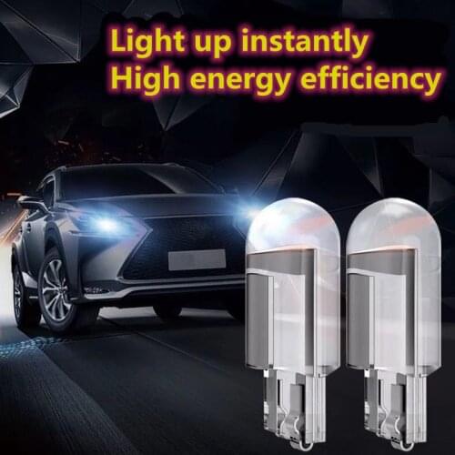 10x 2021 Newest W5W Led T10 Car Light COB Glass 6000K White Auto Automobiles License Plate Lamp Dome Read DRL Bulb Accessories