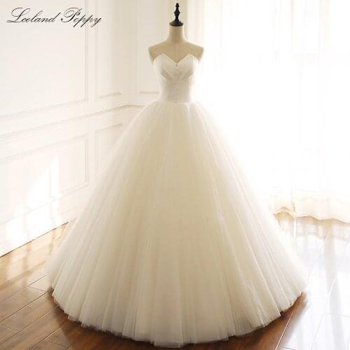 Lceland Poppy Elegant A-line Tulle Wedding Dresses 2020 Sleeveless Pleated Floor Length Vestido de novia Bridal Dress