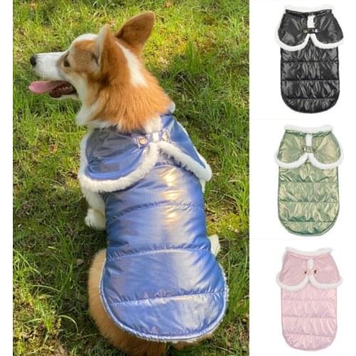 Winter Pet Dog Clothes Super Warm Jacket With Fur Collar Coat Waterproof Dogs Pets Clothing For French Bulldog