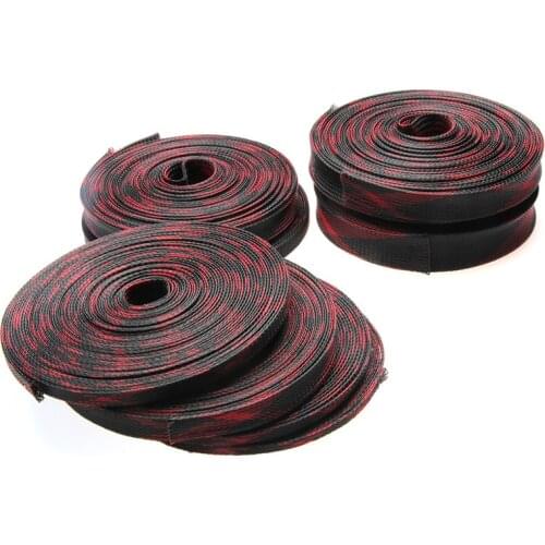 5M 10M PET Expandable Cable Sleeves Insulation Braided Sleeving Wire Gland Cables Protection 2/4/6/8/10/12/15/20/25mm