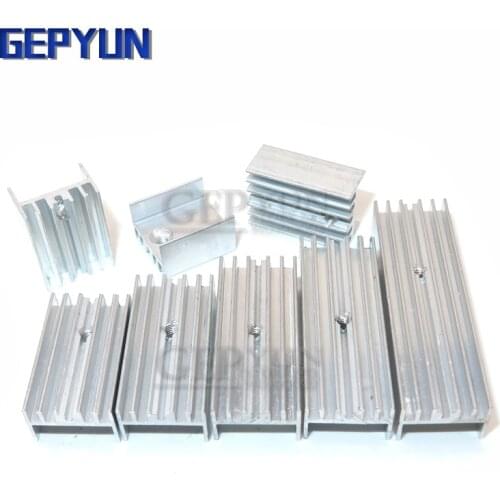 10Pcs 15*10*16/20/22/25/30/35/40/50 Transistor Aluminum Heatsink Radiator With PUMUDDSY For Transistors TO-220 TO220 white