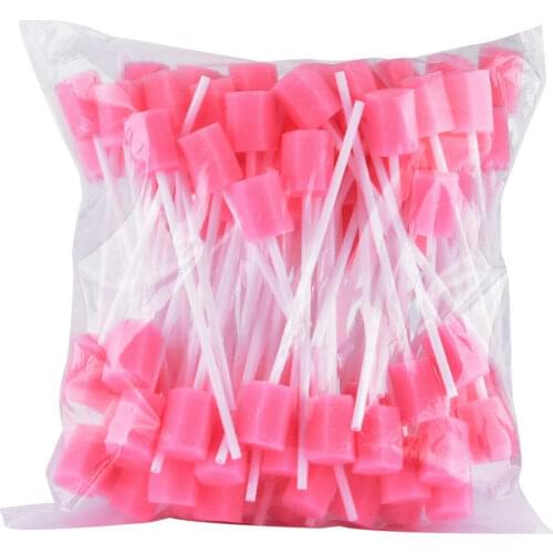 New 100pcs/bag Disposable Oral Care Swabs Mouth Sponge Head Dental Swabsticks Oral Medical Use Oral Care For Mouth Cleaning Tool