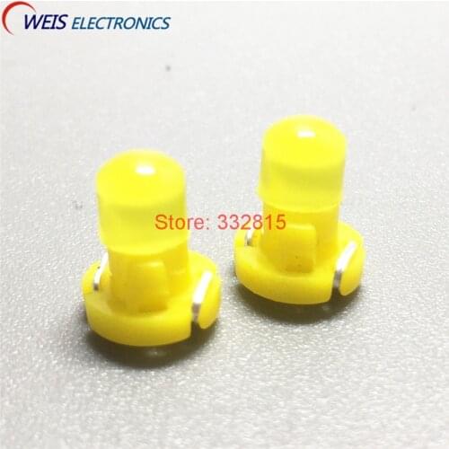 100PCS T3 COB Dashboard Winding Light Bulbs 8MM BASE Warning Indicator Interior Light Wedge 12V blue green red yellow white