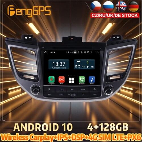 128G Android10 PX6 DSP For Hyundai Tucson IX35 2014 2018 Car DVD GPS Navigation Auto Radio Stereo Multifunction CarPlay HeadUnit