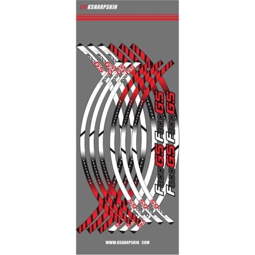 12X Motorcycle outer Rim sticker stripe wheel accessories Decorative reflective decals Suitable for F800GS f800 gs