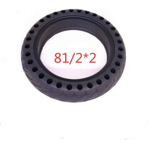 21cm Rubber Solid Rear Tire with Hollow Design for Xiaomi M365 Electric Scooter Skateboard Accessories