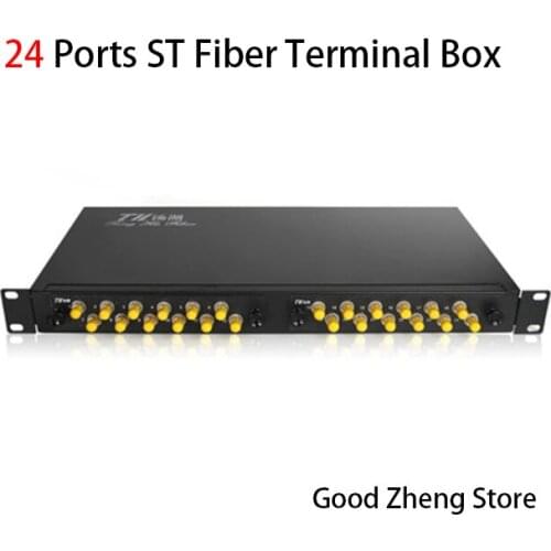 24 Ports ST Rack-Mount Thickening Fiber Optic Box ST Fiber Optic Termination Box Fiber Optic Distribution