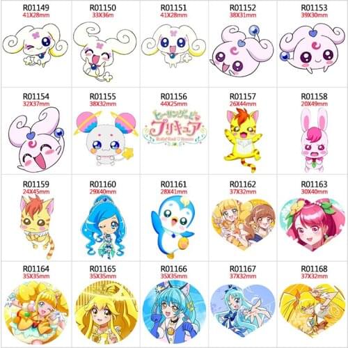 30pcs/lot Japanese Cartoon character Resin Flat Back for Hair Bows Planar Crafts