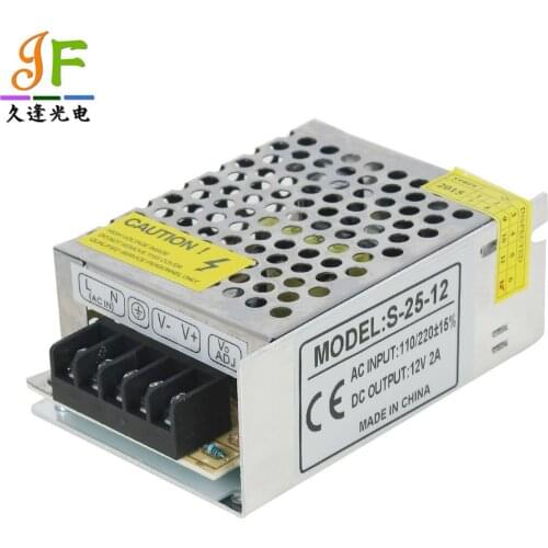 50pcs 12V 2A 24W Aluminum Case 100V-240V AC to DC Lighting Transformer,LED Driver for LED Strip Power Supply Adapter