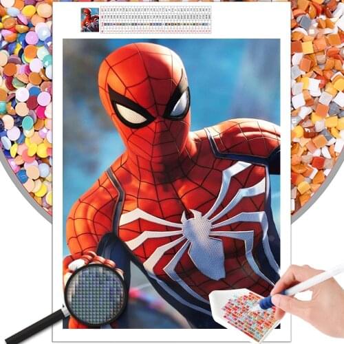 Diamond Painting Spiderman Hero The Avengers Theme Movie Cartoon Embroidery 5D DIY Square Round Photo Cross Stitch Mosaic Kit