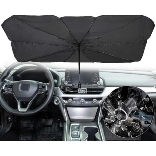 2-in-1 Car Auto Windshield Sun Shade Protection Umbrella Emergency Safety Hammer toyota chr ford focus mk3 Awnings & Shelters