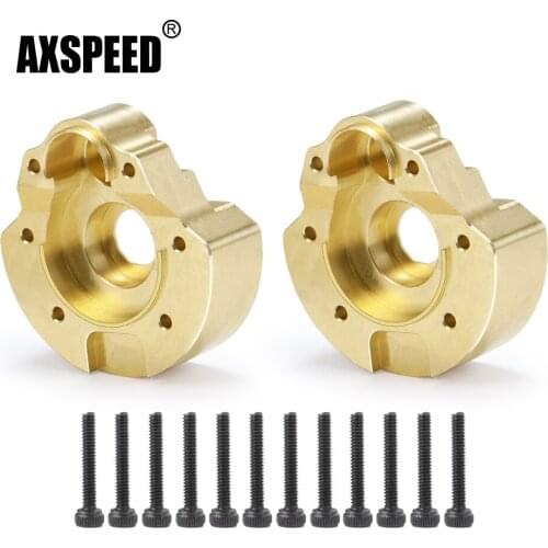 AXSPEED Heavy Metal Front Rear Wheel Counterweight Cover Brass Knuckle Car Parts for Redcat GEN8 1/10 RC Rock Crawlers Cars