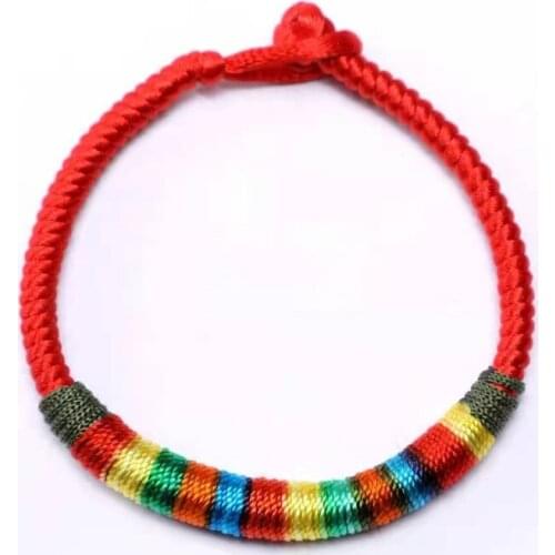 2pcs Colorful Lucky Charms And Friendship Wristbands Couple Fashion Hand-Woven Red String Bracelet Jewelry Accessories Wholesale