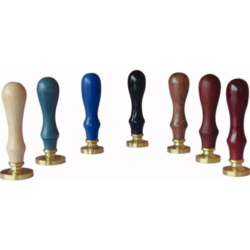 Colored wooden handle custom stamp wax seal