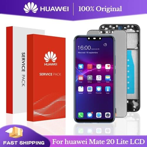 Original 6.3'' Display with Frame Replacement for Huawei Mate 20 Lite LCD Touch Screen Digitizer Assembly Mate20 Lite 100% Test