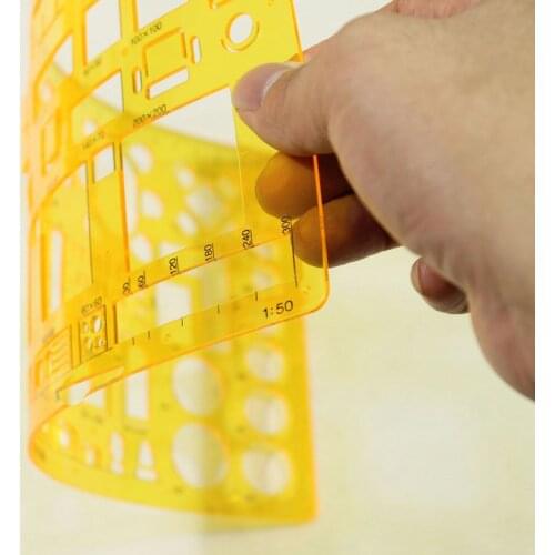 Design Interior Template Drawing Ruler Adult Use High Precision Plastic Multifunction Paint Learning Notebook/coloring Notebook