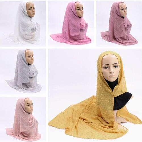 Double chiffon hijab scarf femme musulman shawls and wraps head scarves muslim headscarf malaysia hijab female foulard