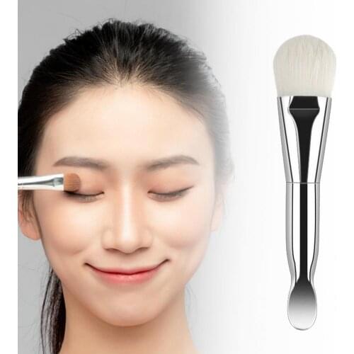 Double Ended Masque Brush Clean Easily Plastic Silicone Masque Applicator Brush for Makeup Foundation Portable Contour Brush