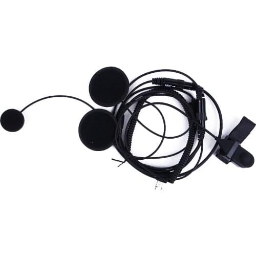Motorcycle Helmet Headset Full Face Close Headphone PTT for 2 Pin Motorola Two Way Radio CP040 CP180 EP450 CP200 Walkie Talkie