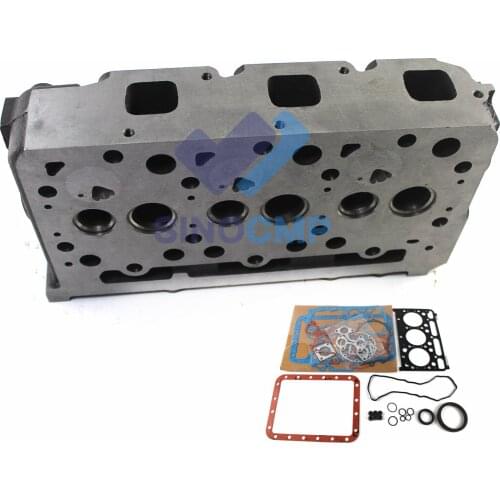 D1503 Engine Cylinder Head with Engine Gasket Kit For Kubota KX91-3 U35 R420 L3010 Tractor