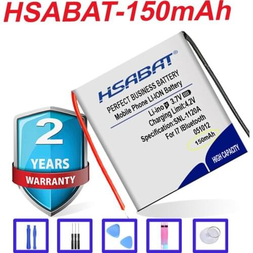 HSABAT Top Brand 100% New 150mAh 401012 051012 501012 Battery for I7 I8 I9 Bluetooth Headset MP3 MP4 in stock
