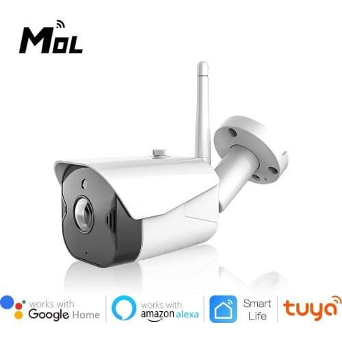 Tuya Smart Life HD 1080P IP66 Waterproof Outdoor IP Camera P2P WiFi Security Camera Bullet CCTV Surveillance Camera with RJ45