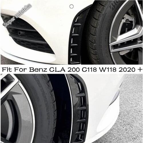 Lapetus Car Exterior Front Bumper Vent Air-Inlet Grille Decor Cover Kit Fit For Mercedes-Benz CLA 200 C118 W118 2020 2021