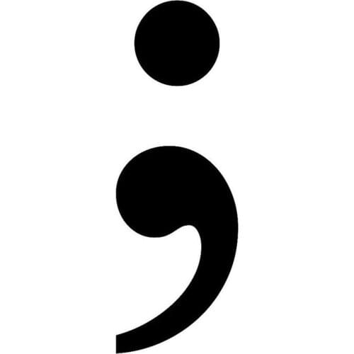 5X15CM SEMICOLON Awareness Cute You Beautiful Vinyl Decal Car Sticker Car-styling S8-0983
