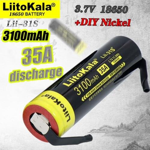 1-10 PCSLiitokala Lii31S 18650 lithium battery 3.7VLi-ion rechargeable battery light headlamp torch flashlight 18650 battery