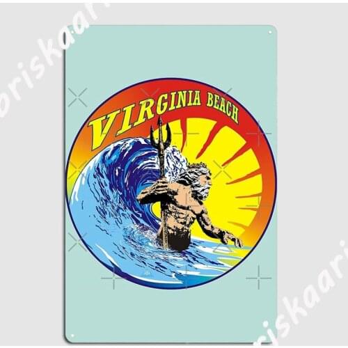 Virginia Beach Va Metal Sign Club Bar Plaques Cinema Living Room Decoration Tin sign Poster