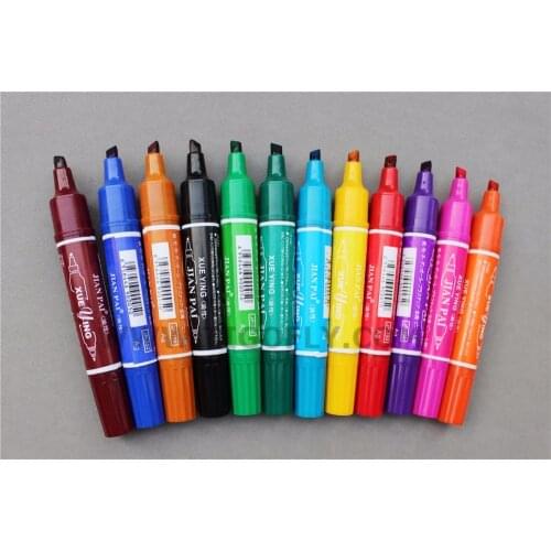 Tigofly 12 Colors Fly Tying Double Head Permanent Waterproof Marker Pen Set Saltwater Fly Fishing Drawing Fly Tying Tools