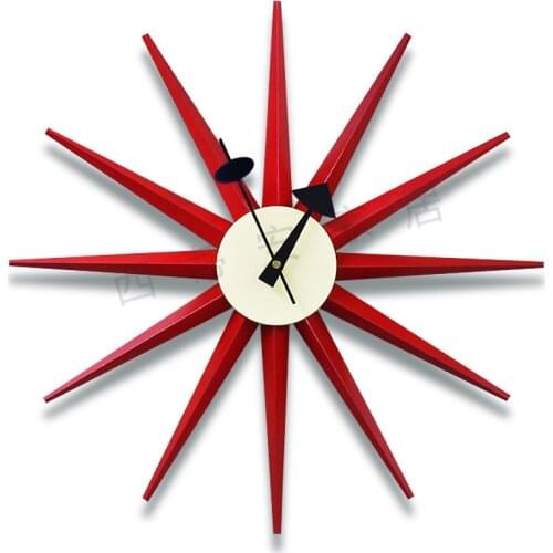 Wall Clock Modern Design Creative Sun Rays Wall Clock Living Room Mute Clock Digital Home Decoration Accessories