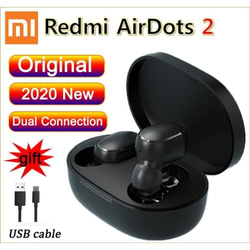 Xiaomi Redmi AirDots 2 Earphone Wireless Bluetooth 5.0 Charging In-Ear stereo bass Earphones Ture Wireless Earbuds AI Control