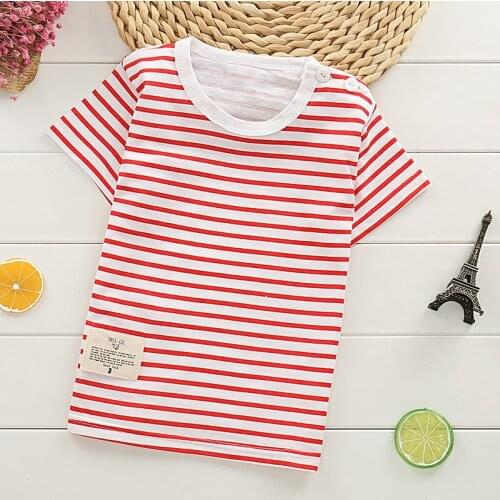 2019 new baby boy clothes t-shirts summer kids short sleeve t shirt quality 100% cotton unicorn red line childrens tshirt