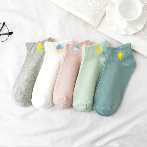 New Fashion Cute Women Ankle Socks Summer Sport Breathable Cotton Short Socks Japanese Kawaii Harajuku Student Girl Short Socks