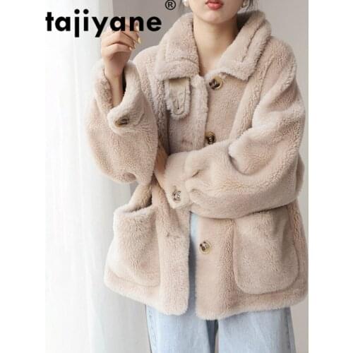 Autumn Jacket Wool Winter Coat Women Clothes 2021 Korean Elegant Real Fur Coat Sheep Shearling Fur Abrigo Mujer VA19305 ZT2833