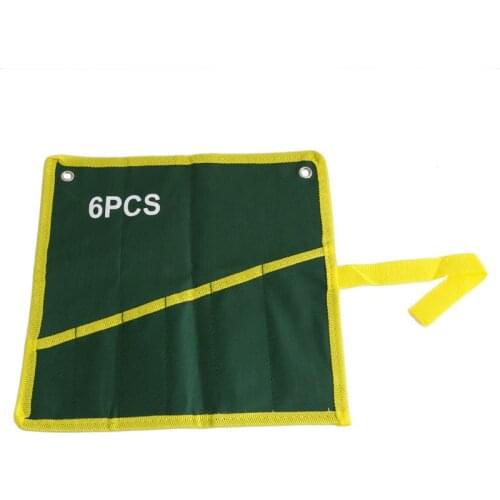 6/8/10/12/14/25 Pockets Durable Canvas Spanner Wrench Tool Roll Up Storage Bag R9JF