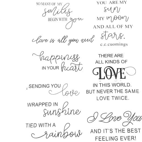Love You Transparent Clear Stamp Rubber Stamp DIY Scrapbooking/Card Making/Kids Christmas Fun Decoration Supplies