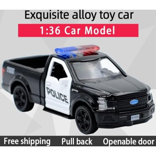 RMZ CITY 1:36 F-150 Pickup Police Toy Car Alloy Diecast Car Model Toy With Pull Back For Children Gifts Toy Collection