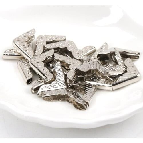 Silver Metal Corners For Books Scrapbooking Photo Albums Menus Crafts DIY 40pcs 16x16x4mm