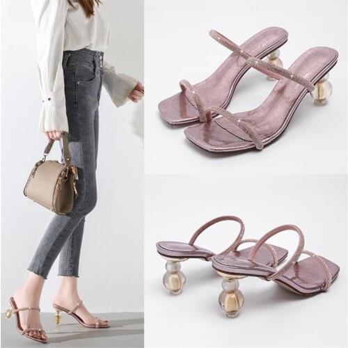 2021 New Women Summer Slipper Open Toe Flip Flops Fashion Narrow Band Outdoor Beach Slides Shoes Rubber PU Solid Casual Sandals