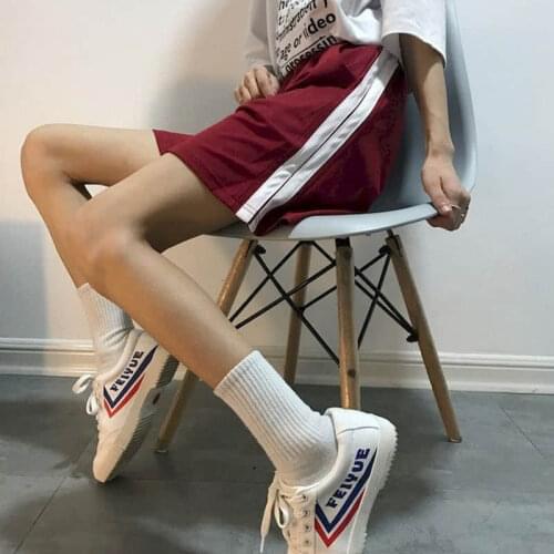Men womens casual shorts Korean wide-leg pants female summer casual students bf Harajuku loose sports running five-point shorts