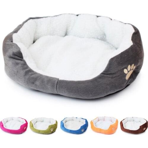 1Pcs 50*40cm Super Cute Soft Cat Bed Winter House for Cat Warm Cotton Dog Pet Products Mini Puppy Pet Dog Bed Soft Comfortable