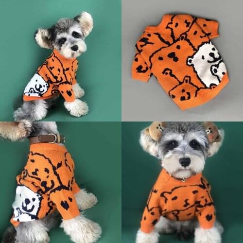 Dog Sweater Winter Dog Clothes Poodle Bichon Pomeranian Schnauzer Pug Clothing French Bulldog Coat Frenchie Dog Costume Dropship