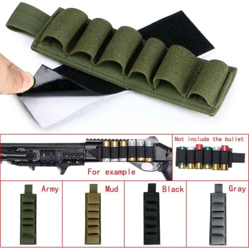 Portable Shell Reload Strip Shotgun Bullet Pouch Ammo Carrier Airsoft Tactical Hunting Rifle 6 Shells Cartridge Bullet Bag