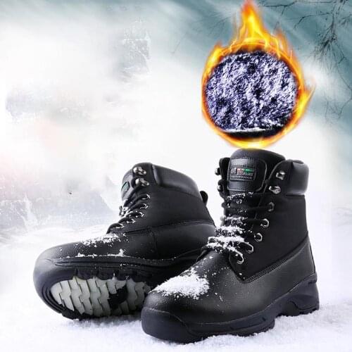 YIQITAZERAR utumn Winter Fashion Men Boots Lace Up Male Style High-Cut Warm Plush Motorcycle Boots Fashion Outdoor Plus Size