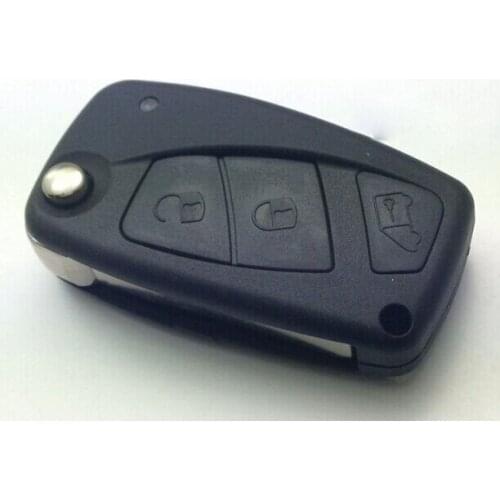 Replacement Shell Folding Remote Key Case for FIAT Punto Ducato Stilo Panda Flip Fob Black Color 3 Button 5PCS/lot