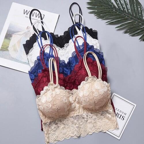 Womens Underwear Lace sexy Strapless Padded Back Large Size Breathable Soft Comfortable Sexy Sling Tube Top Womens Bra 2021